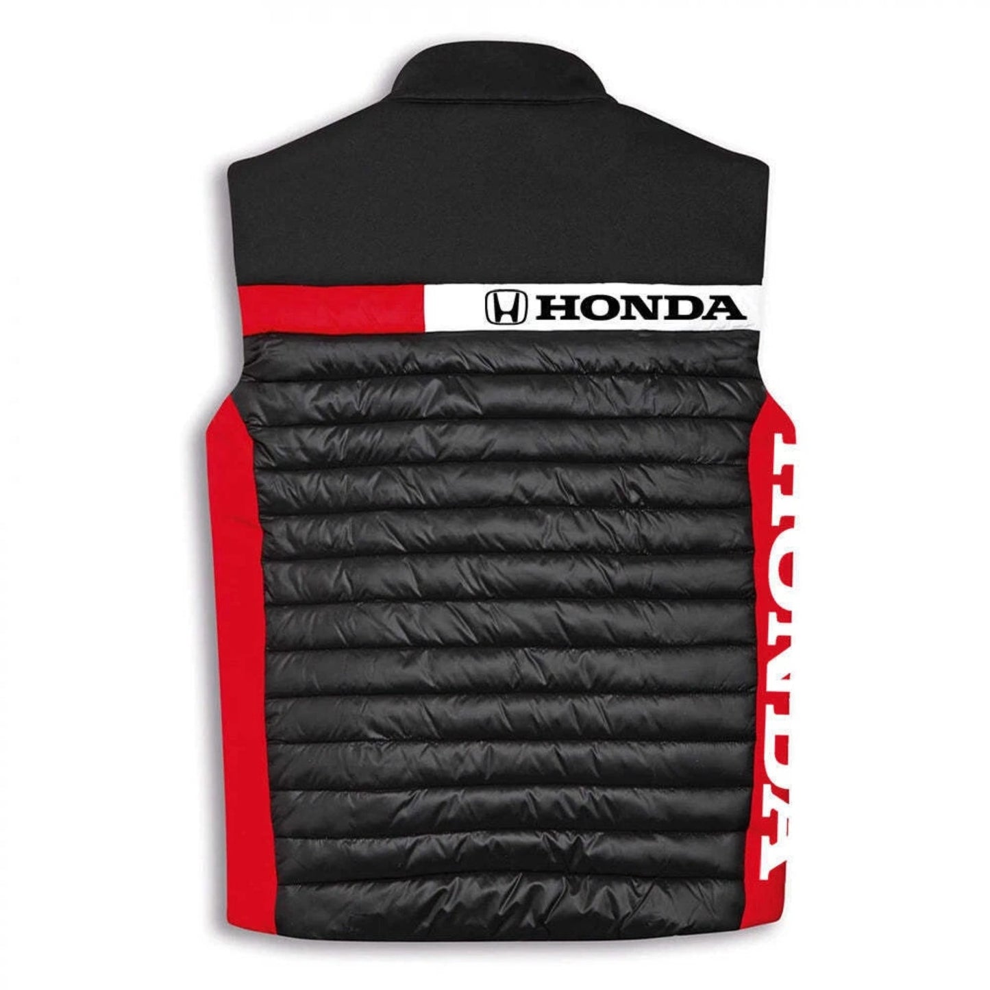 Honda Sporty Puffer Vest – Lightweight Black & Red Jacket