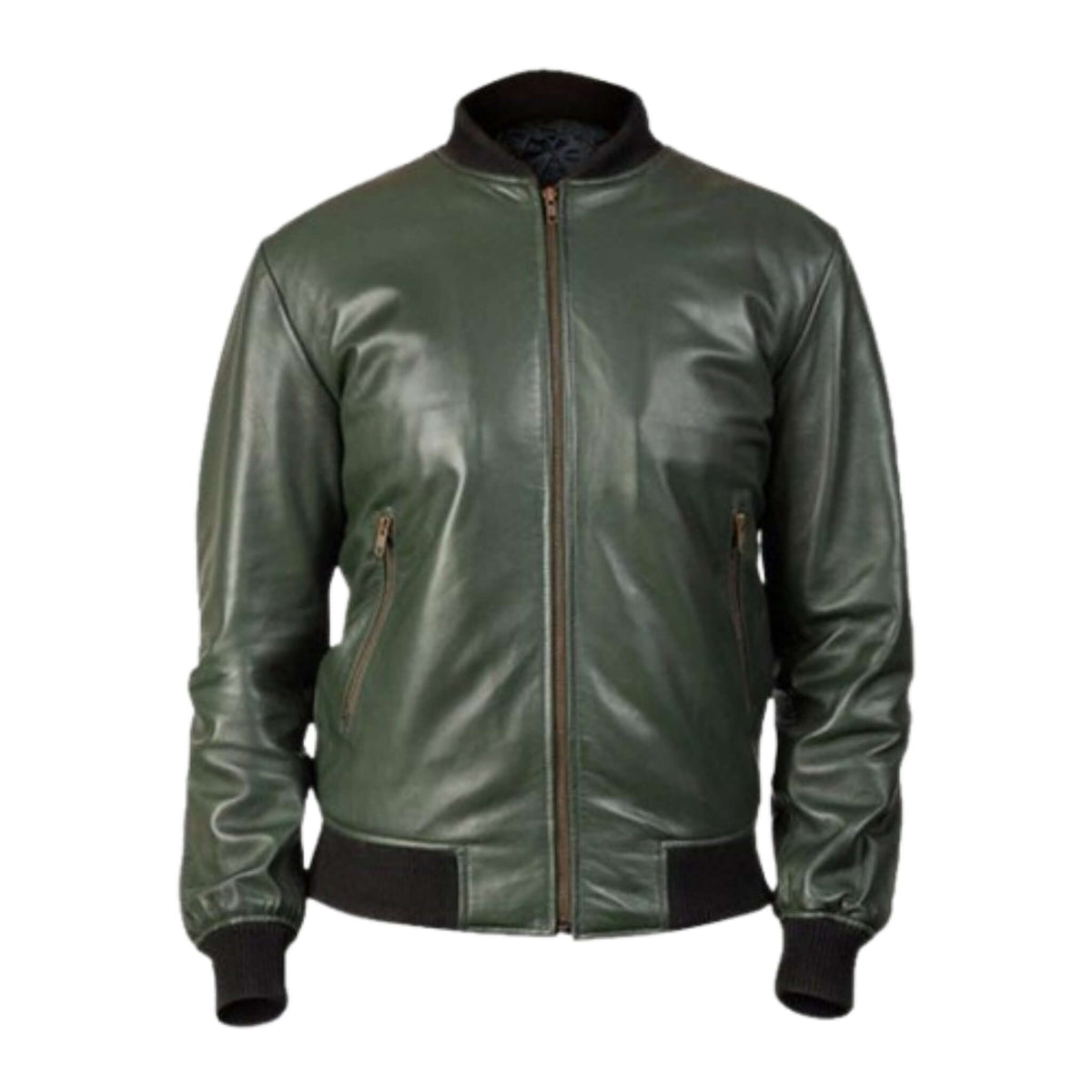 Shane Green Leather Bomber Jacket Modern Men Outerwear