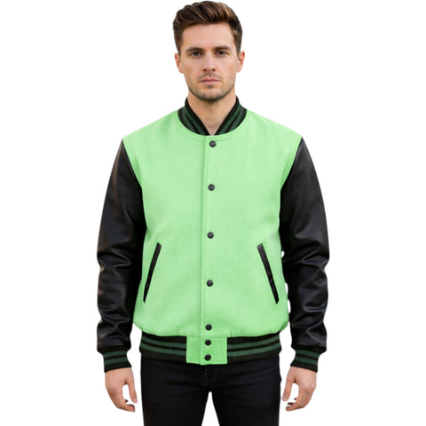 Stylish Retro Letterman Jacket Bold Black Sleeves – Unisex Premium Fit
