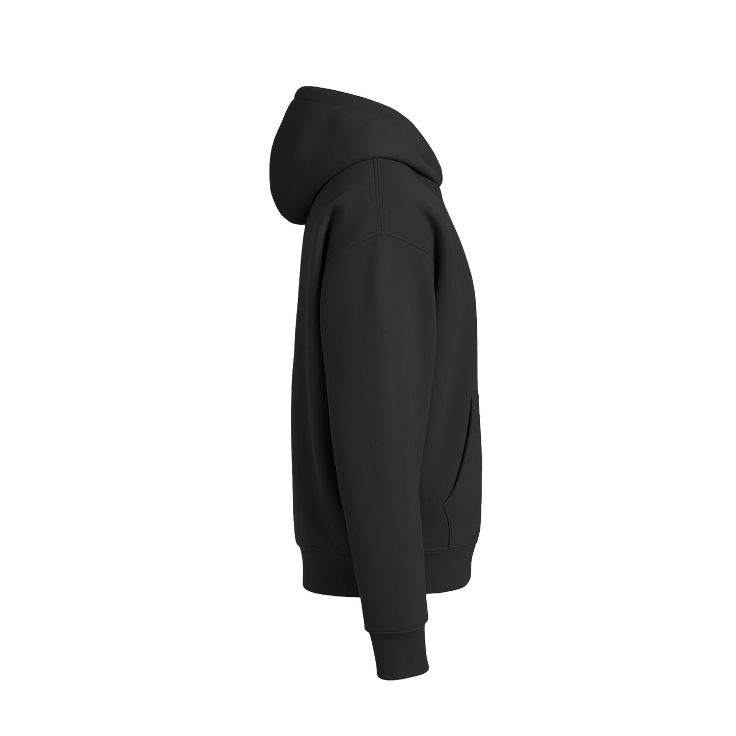 Black hoodie on a white background