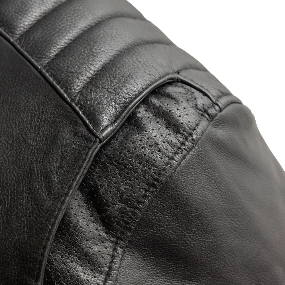 Shadow Storm – Men’s Black Leather Motorcycle Jacket