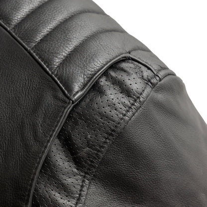 Shadow Storm – Men’s Black Leather Motorcycle Jacket