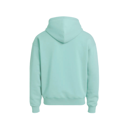 Light blue hoodie on a white background