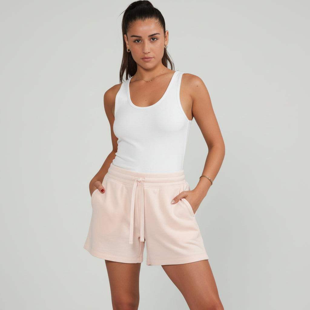 Women Relaxed Fit Pink Shorts with Pockets Lounge & Active
