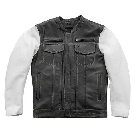 The Outrider Café Racer Tactical Leather Jacket