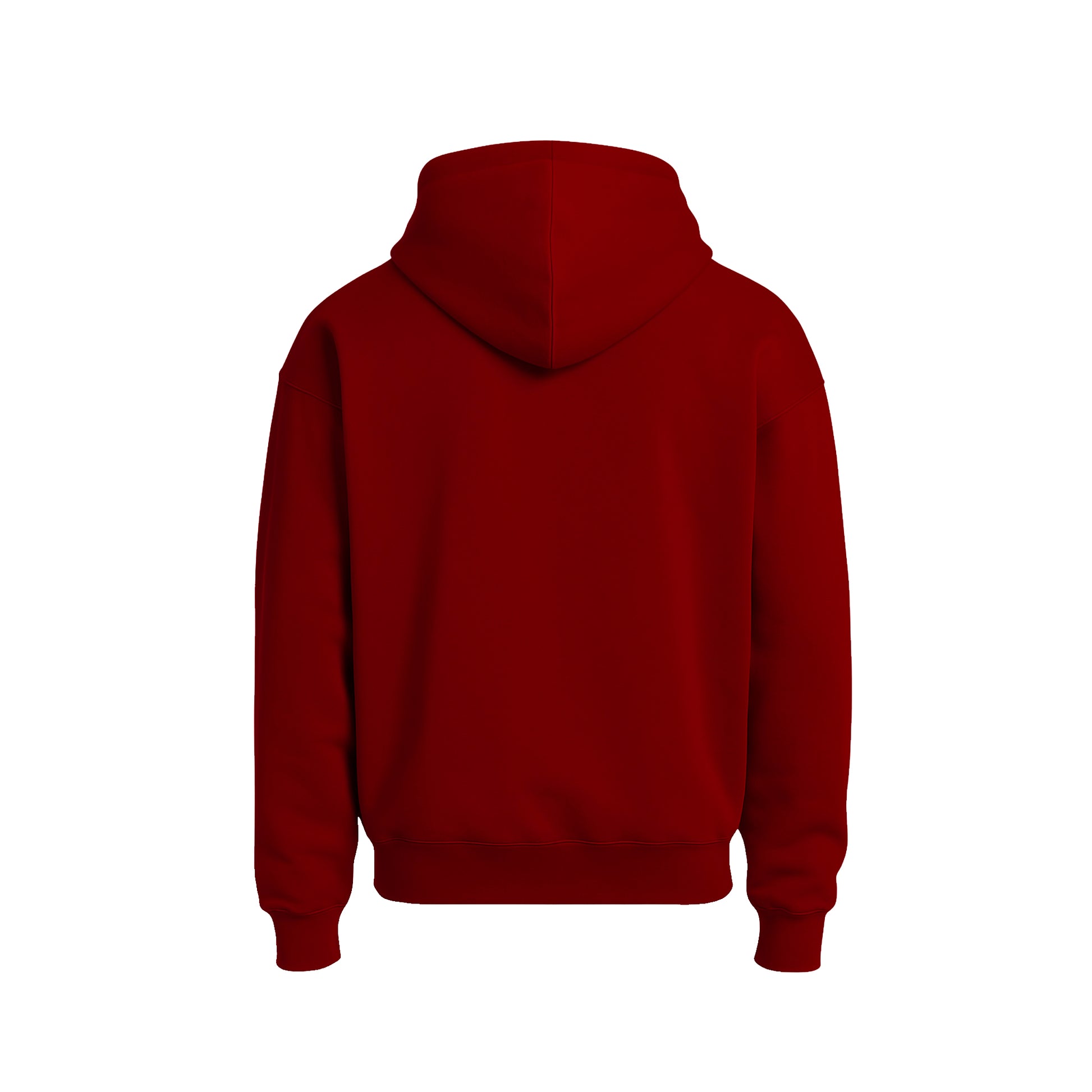 Red hoodie on a white background