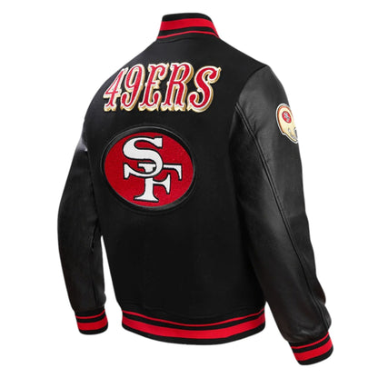 49ers Classic Wool & Leather Varsity Jacket Ultimate Men Retro Style