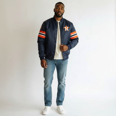 Houston Astros Limited Edition Satin Varsity Jacket Baseball Team Fit