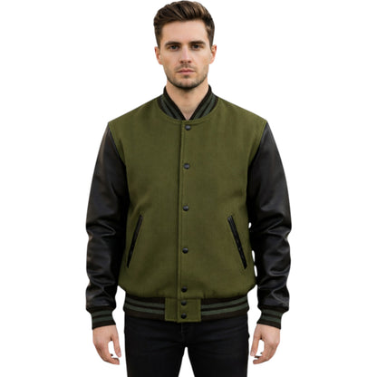 Stylish Retro Letterman Jacket Bold Black Sleeves – Unisex Premium Fit