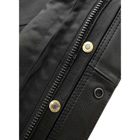 Blaster Men Leather Biker Vest Club Style Concealed Carry