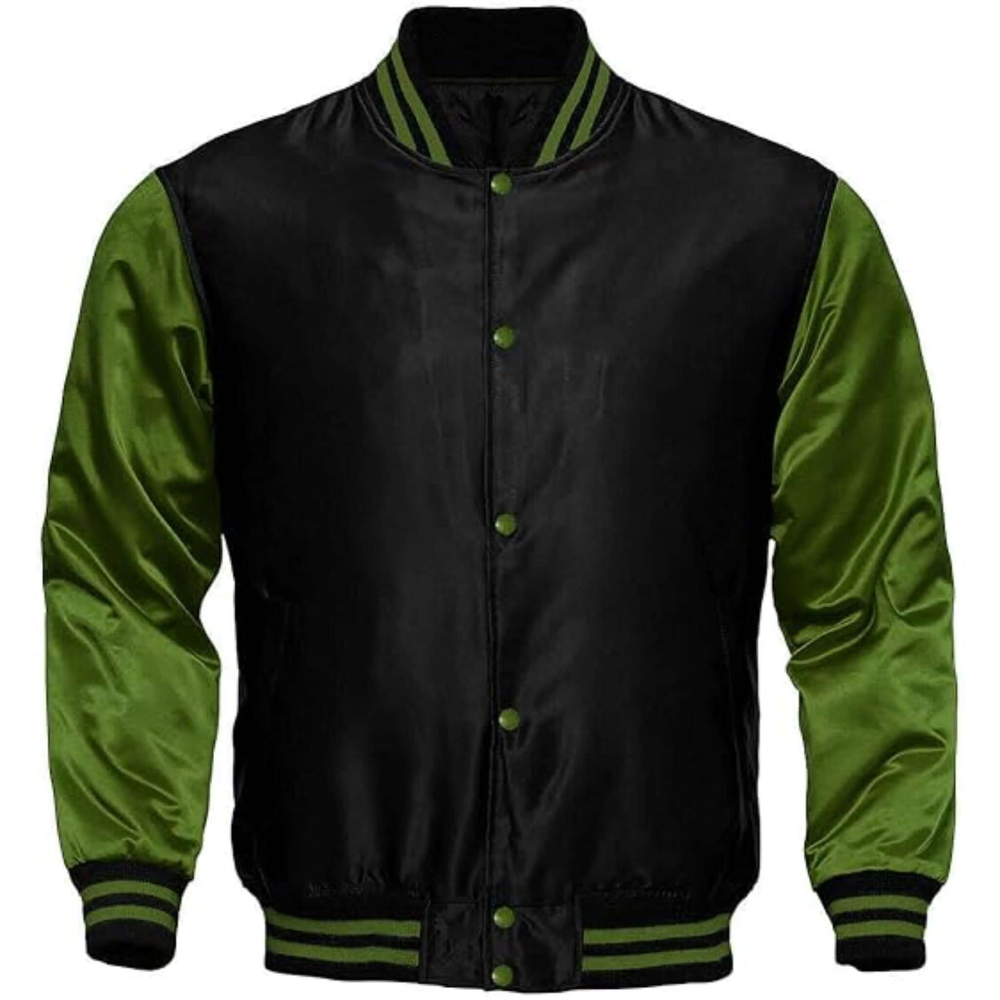 Men's satin retro letterman jacket Bomber Style