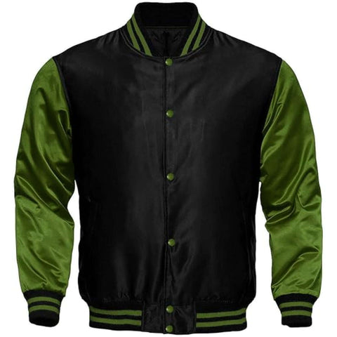 Men's satin retro letterman jacket Bomber Style