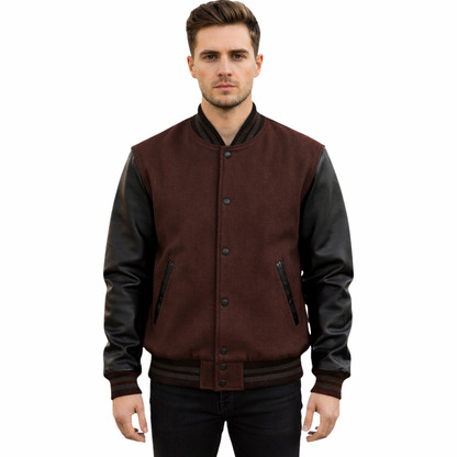 Stylish Retro Letterman Jacket Bold Black Sleeves – Unisex Premium Fit