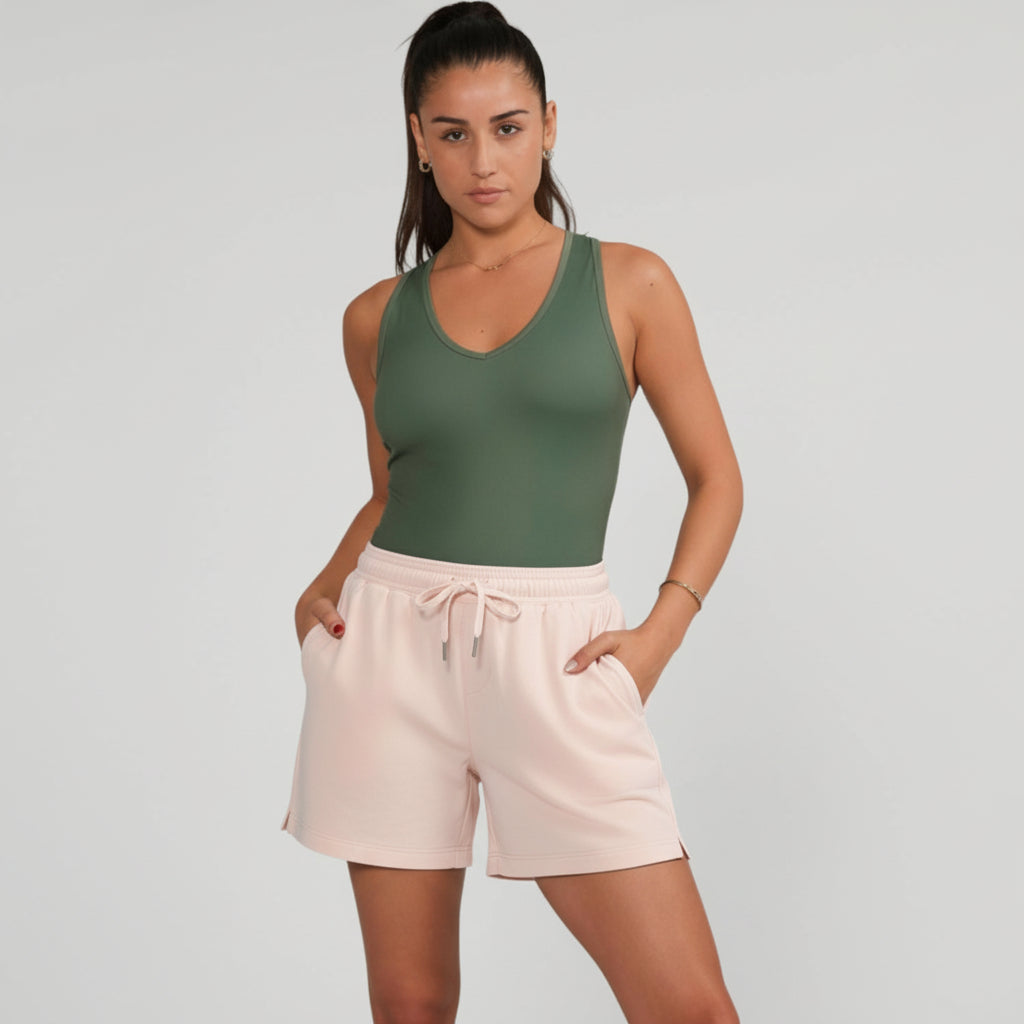 Women Relaxed Fit Pink Shorts with Pockets Lounge & Active