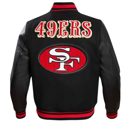 49ers Classic Wool & Leather Varsity Jacket Ultimate Men Retro Style