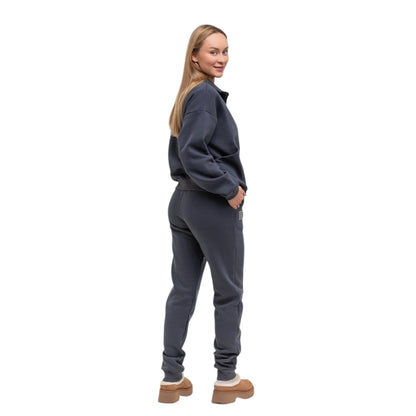 Women's Half-Zip Tracksuit with Kangaroo Pocket Fleece Lined Slippers