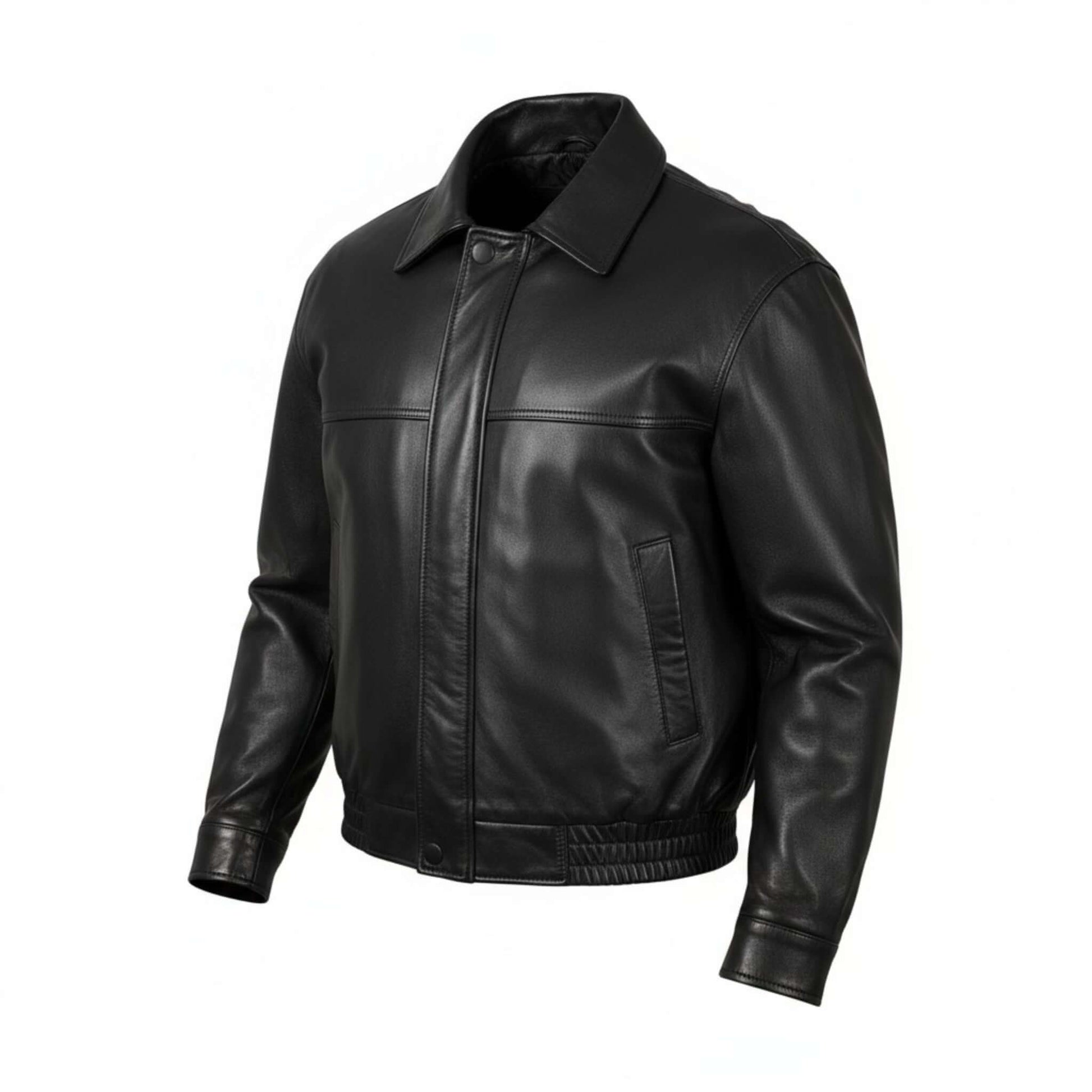 Authentic Retro Oversized Leather Jacket for women