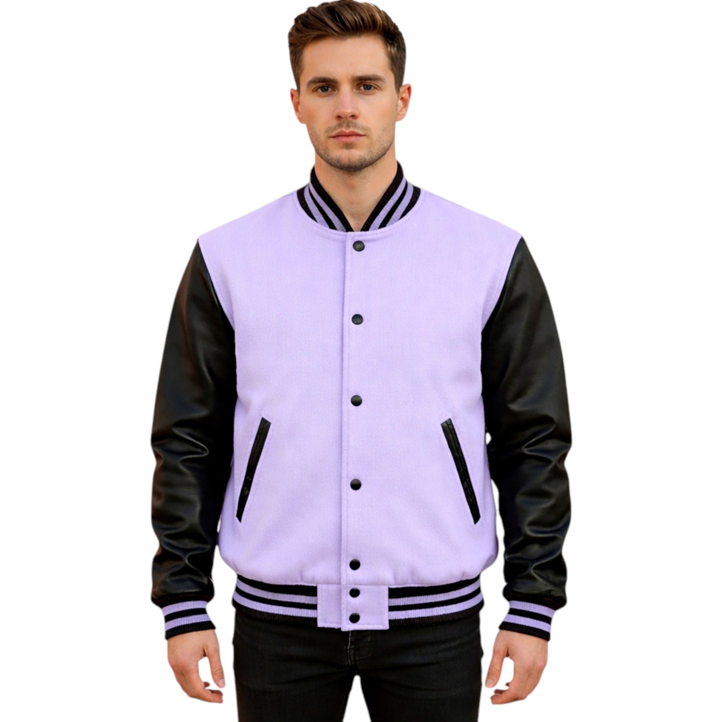 Stylish Retro Letterman Jacket Bold Black Sleeves – Unisex Premium Fit