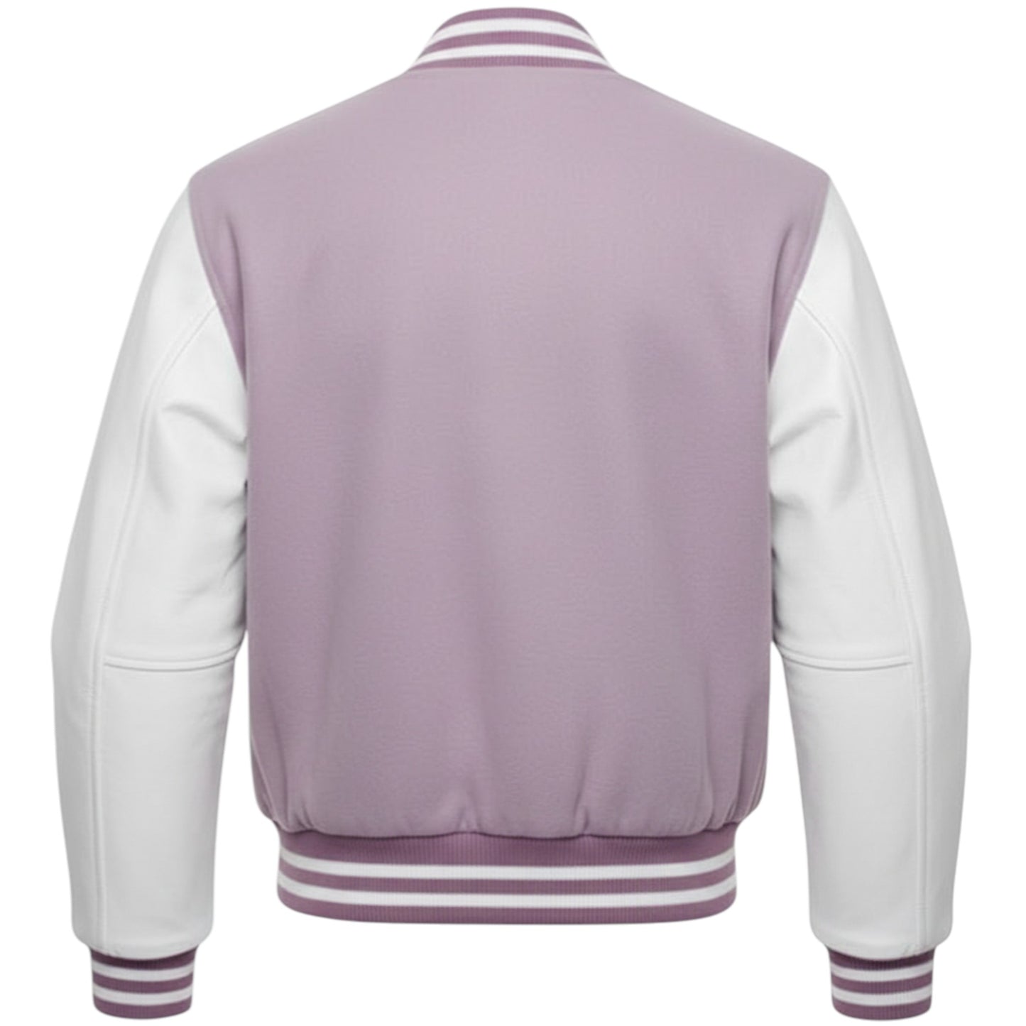 Lavender Retro Varsity Letterman Jacket – Two-Tone Aesthetic Fit
