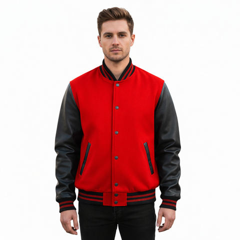 Stylish Retro Letterman Jacket Bold Black Sleeves – Unisex Premium Fit