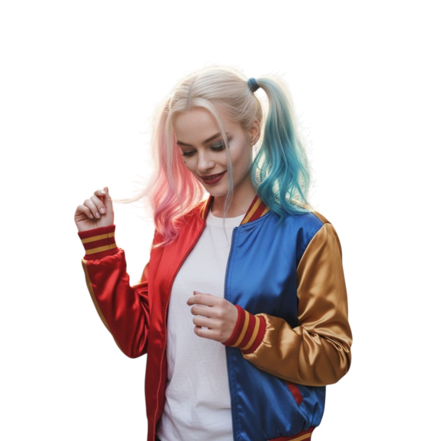 Harley Quinn Suicide Squad Satin Bomber Jacket – Red Streetwear Style