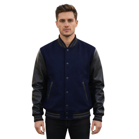 Stylish Retro Letterman Jacket Bold Black Sleeves – Unisex Premium Fit