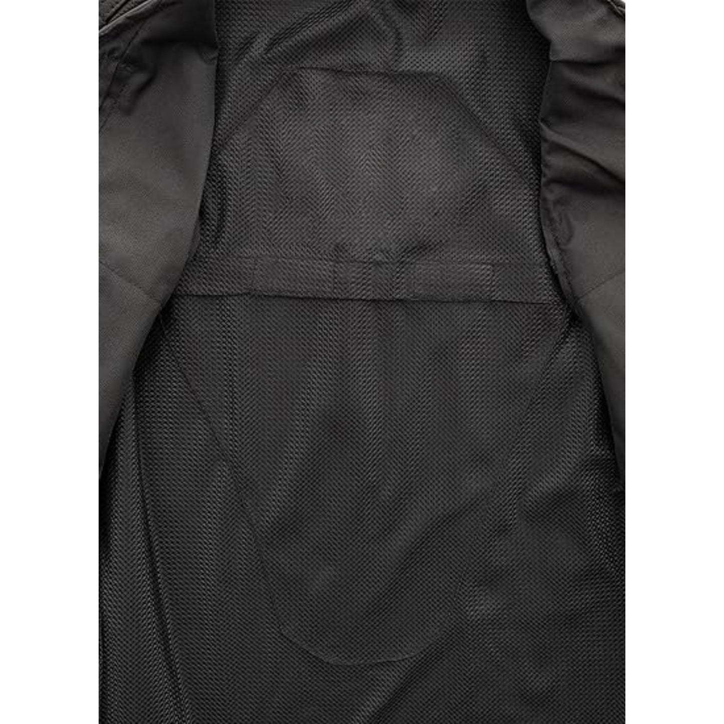 Close-up of a textured black fabric surface