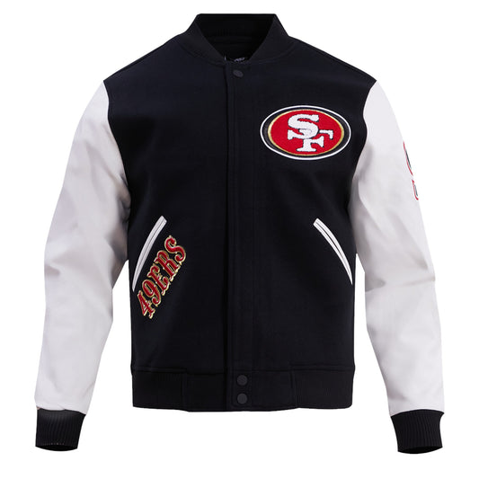 NFL 49ers Classic All-Wool Varsity Jacket Men’s Retro Design