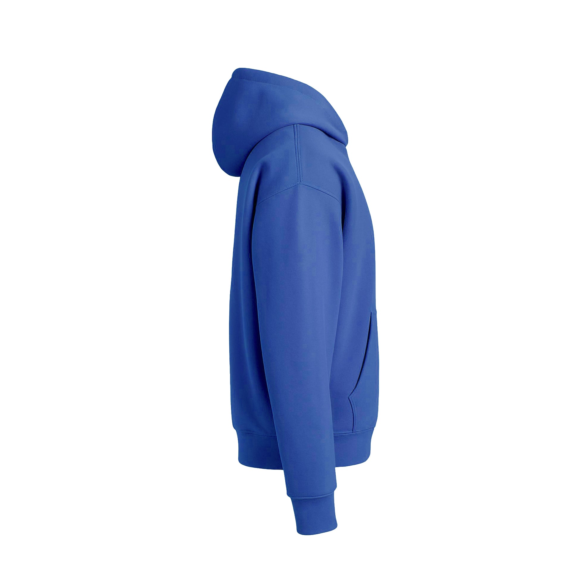 Blue hoodie on a white background