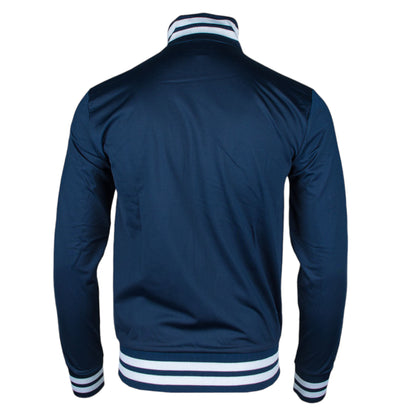 Sporty Navy Tracksuit with Trendy Zipper Top