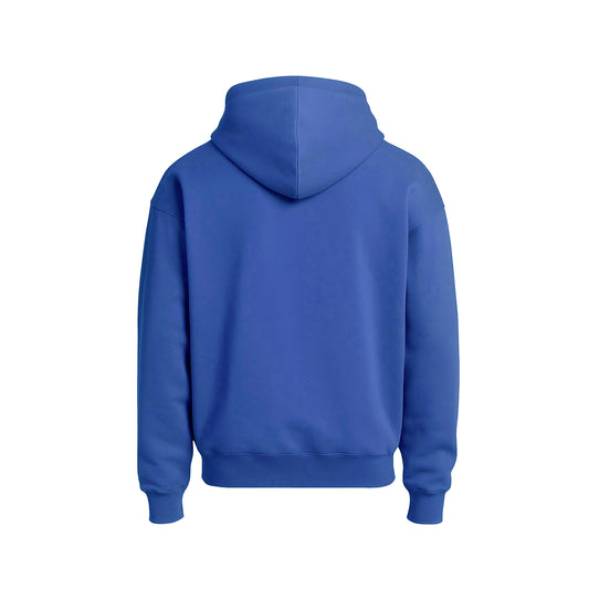 Blue hoodie on a white background
