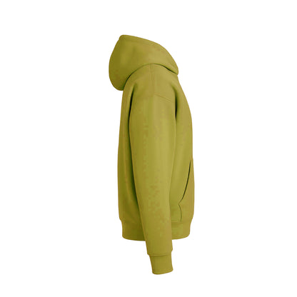 Essential Hoodie – Boo & Boba Halloween Graphic in Moss Green