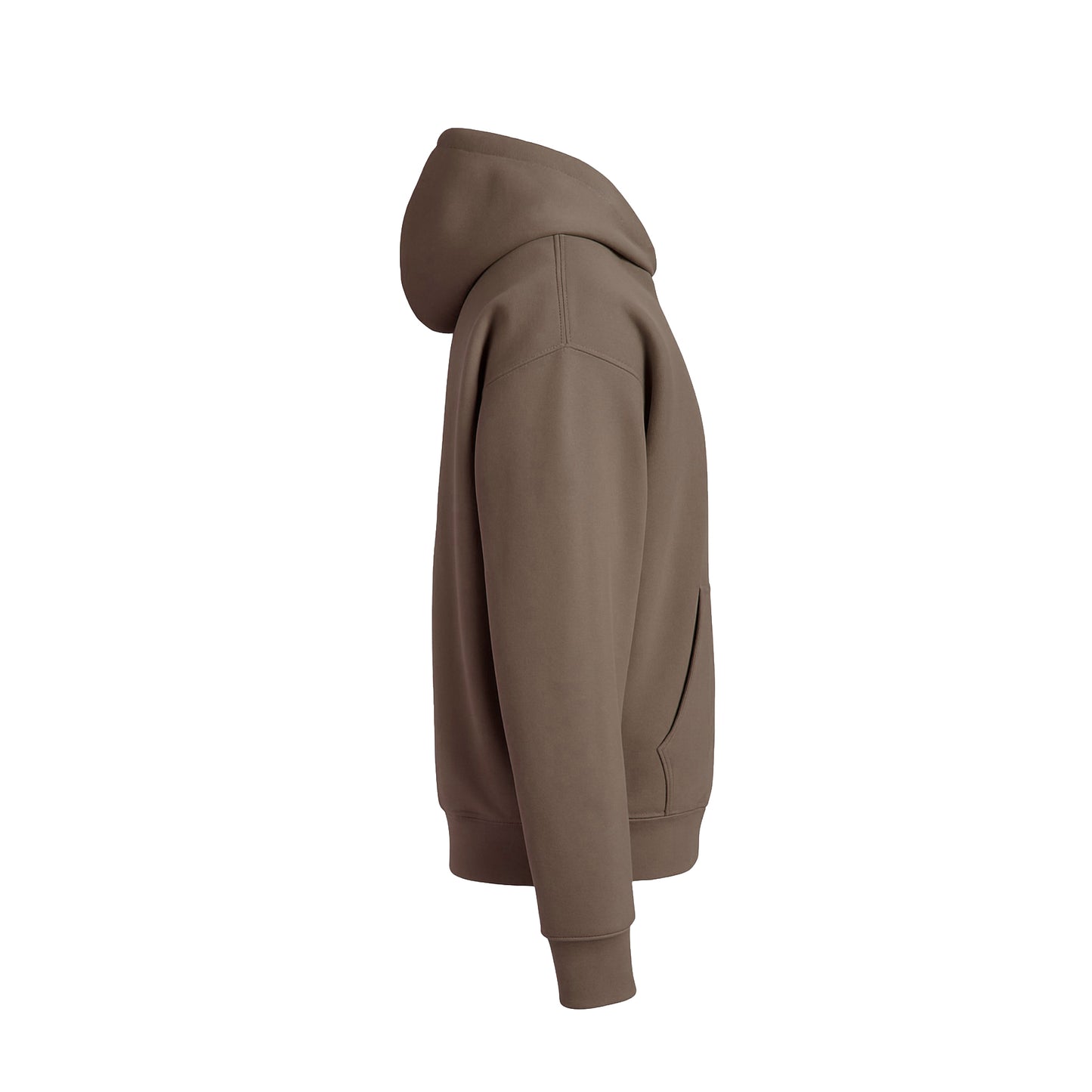 Brown hoodie on a white background