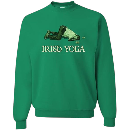 Men's Green "Irish Yoga" Sweatshirt – Funny St. Patrick's Day Pullover