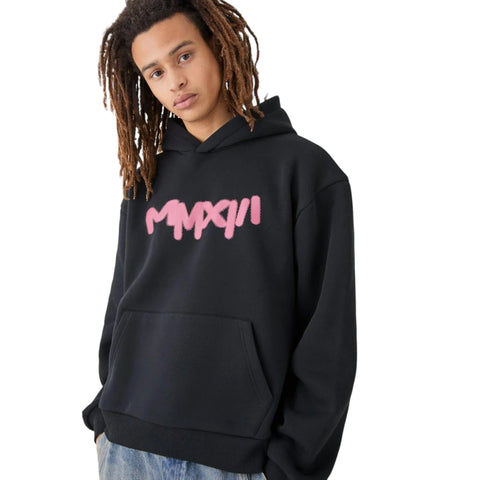 Floral Line Art Oversized Boxy Hoodie for Everyday Wear