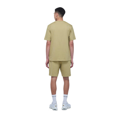 Emblem Beige Twill Shorts