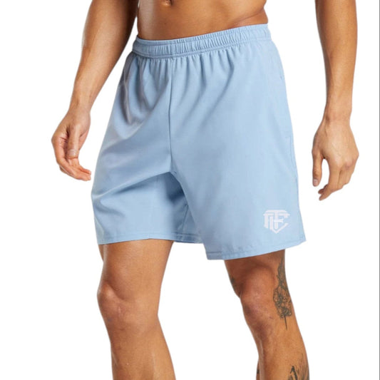Light Blue Lightweight Athletic Shorts for Sports and Gym