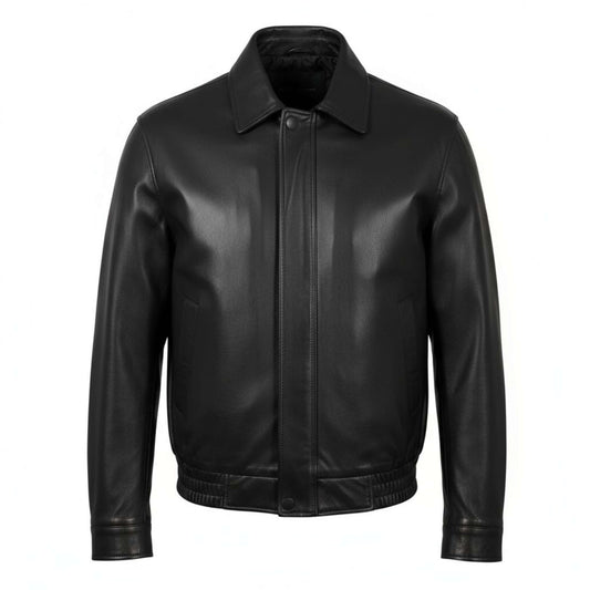 Authentic Retro Oversized Leather Jacket for women
