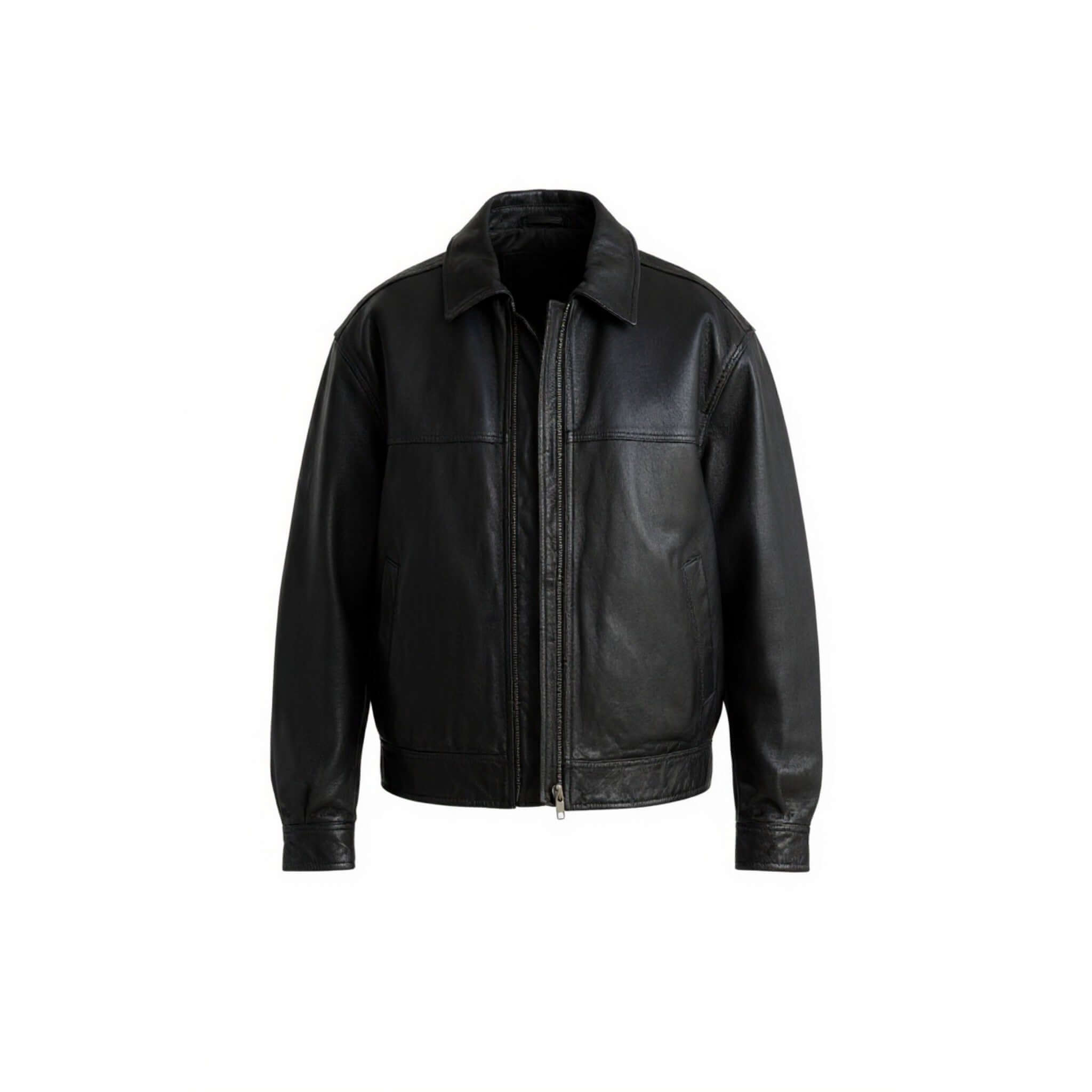 Authentic 90s Women Leather Bomber Vintage Flair
