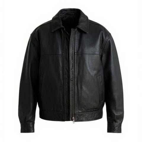 Authentic 90s Women Leather Bomber Vintage Flair