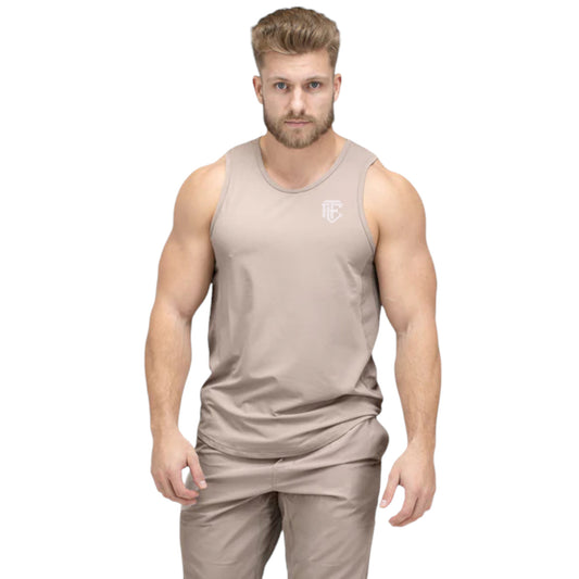 Performance Tank Top – Taupe | Breathable & Lightweight