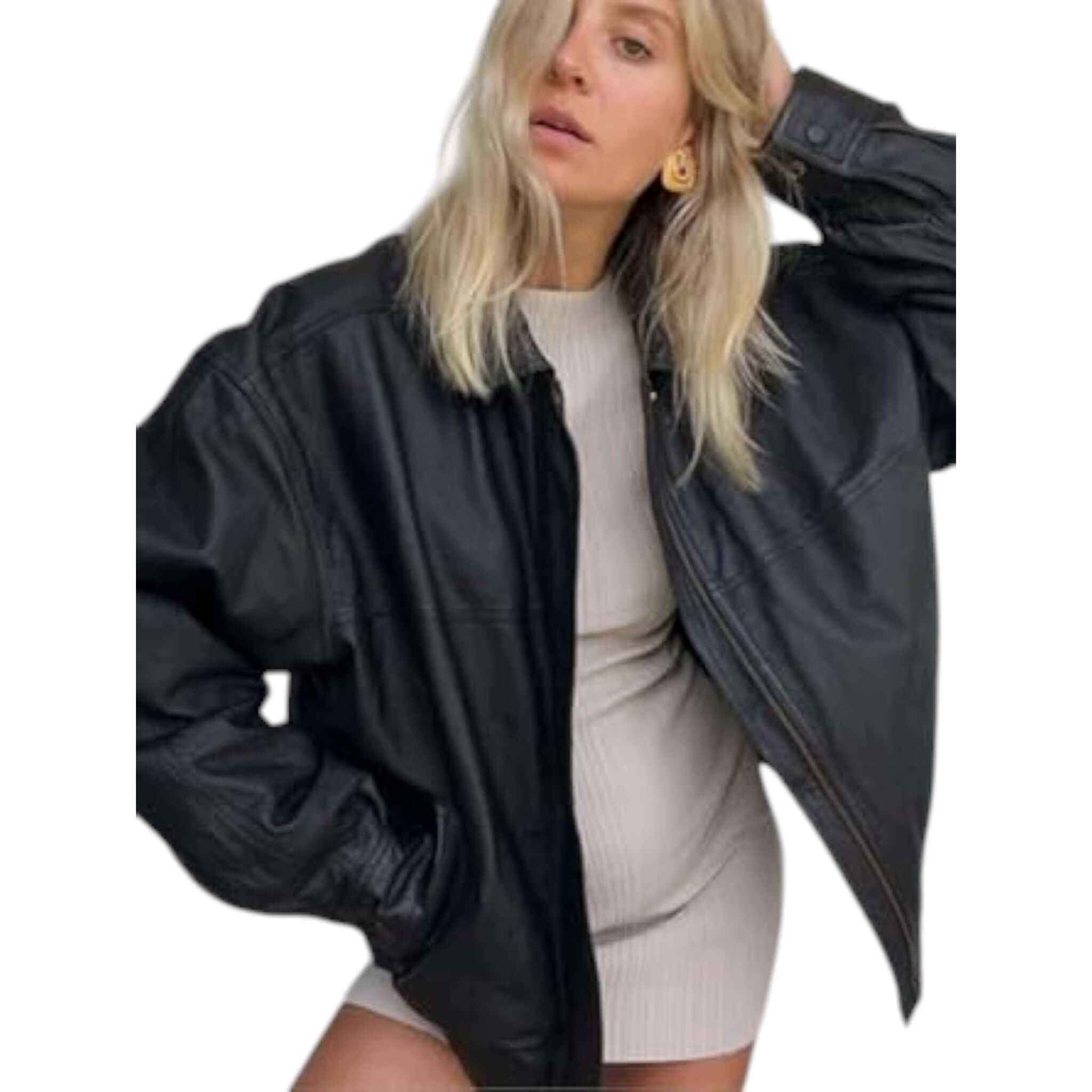  Women's Bold & Timeless Vintage Leather Bomber Jacket