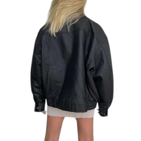  Women's Bold & Timeless Vintage Leather Bomber Jacket