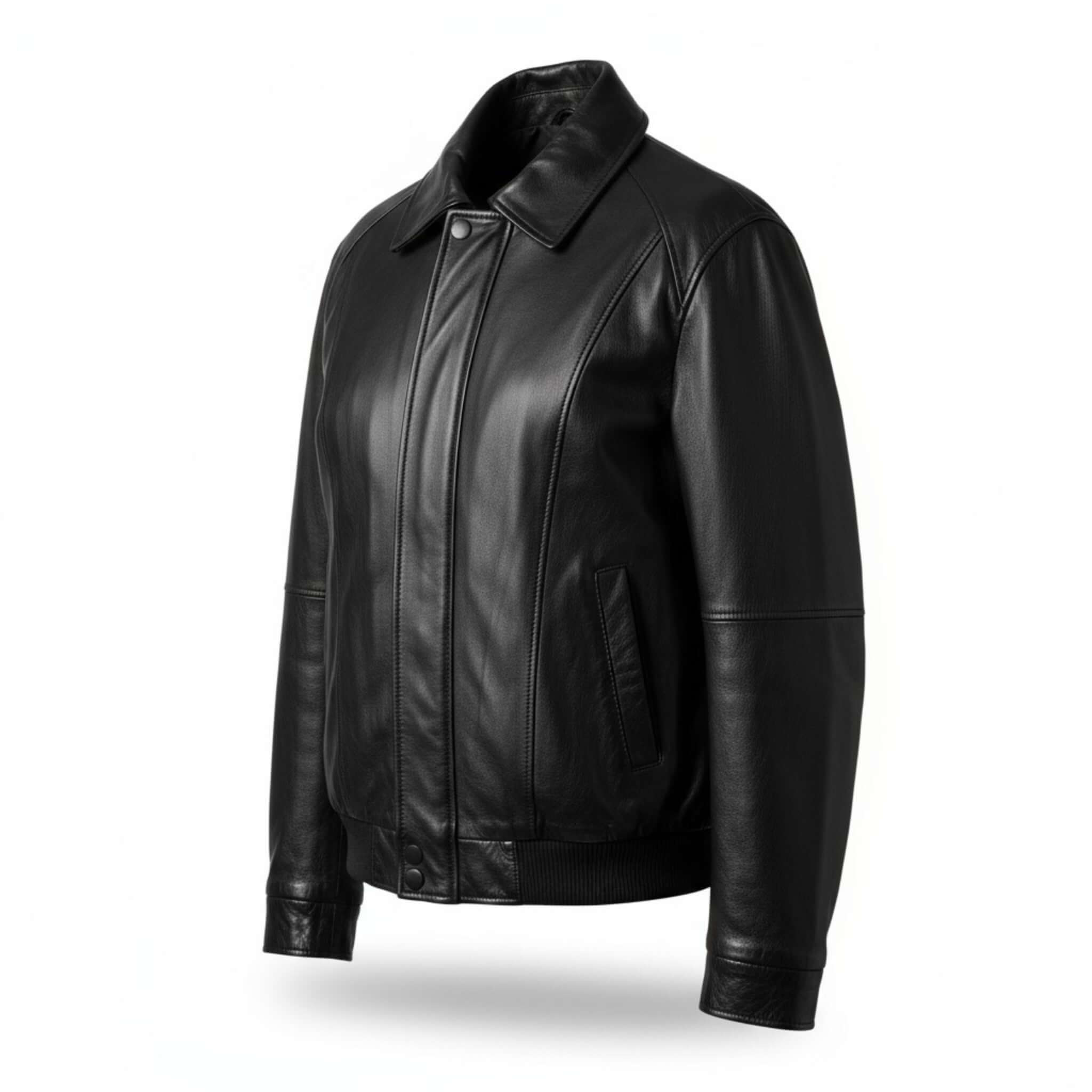 Classic Hollywood Vintage Oversized Leather Bomber Jacket