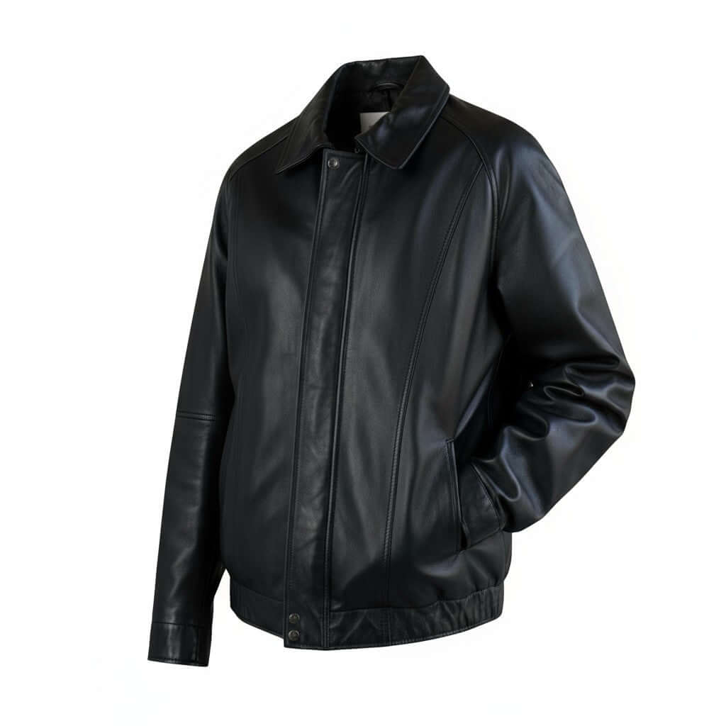 Classic Hollywood Vintage Oversized Leather Bomber Jacket