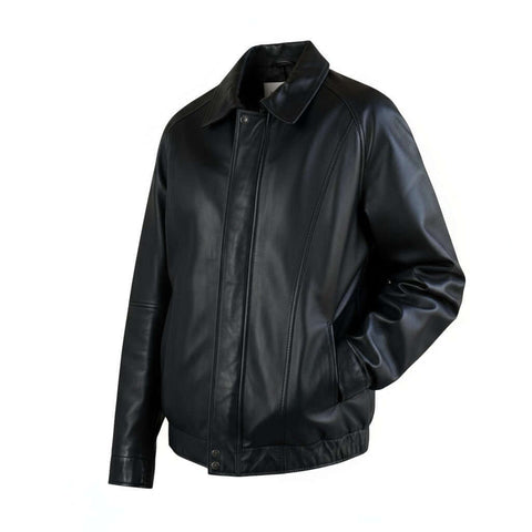 Classic Hollywood Vintage Oversized Leather Bomber Jacket