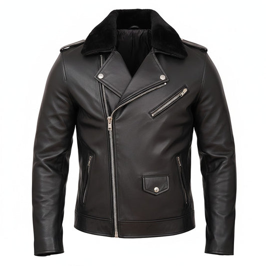 Damion Mayer Black Biker Jacket Men’s Leather Motorcycle Jacket