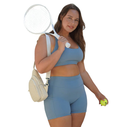 Effortless Pocket Biker Shorts - Morning Mist