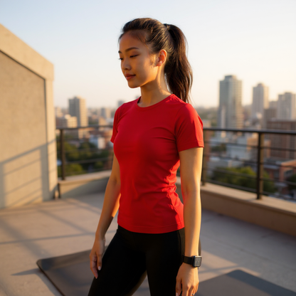 Seamless Energy Power Tee – Stretch Fit Workout Shirt