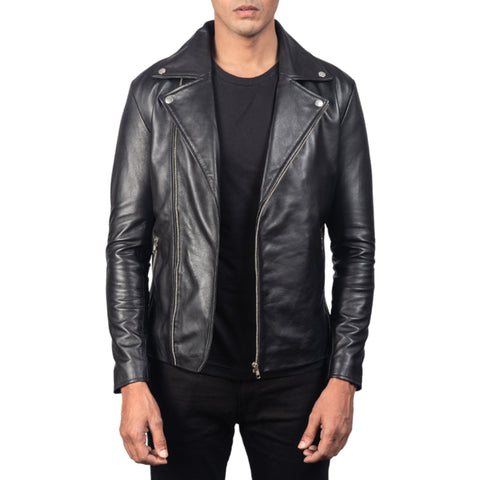 Men Motorcycle Leather Biker Jacket Timeless Black Design